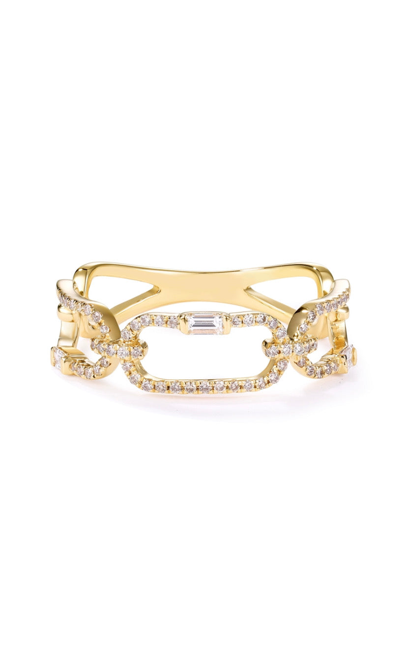 Link Diamond Ring