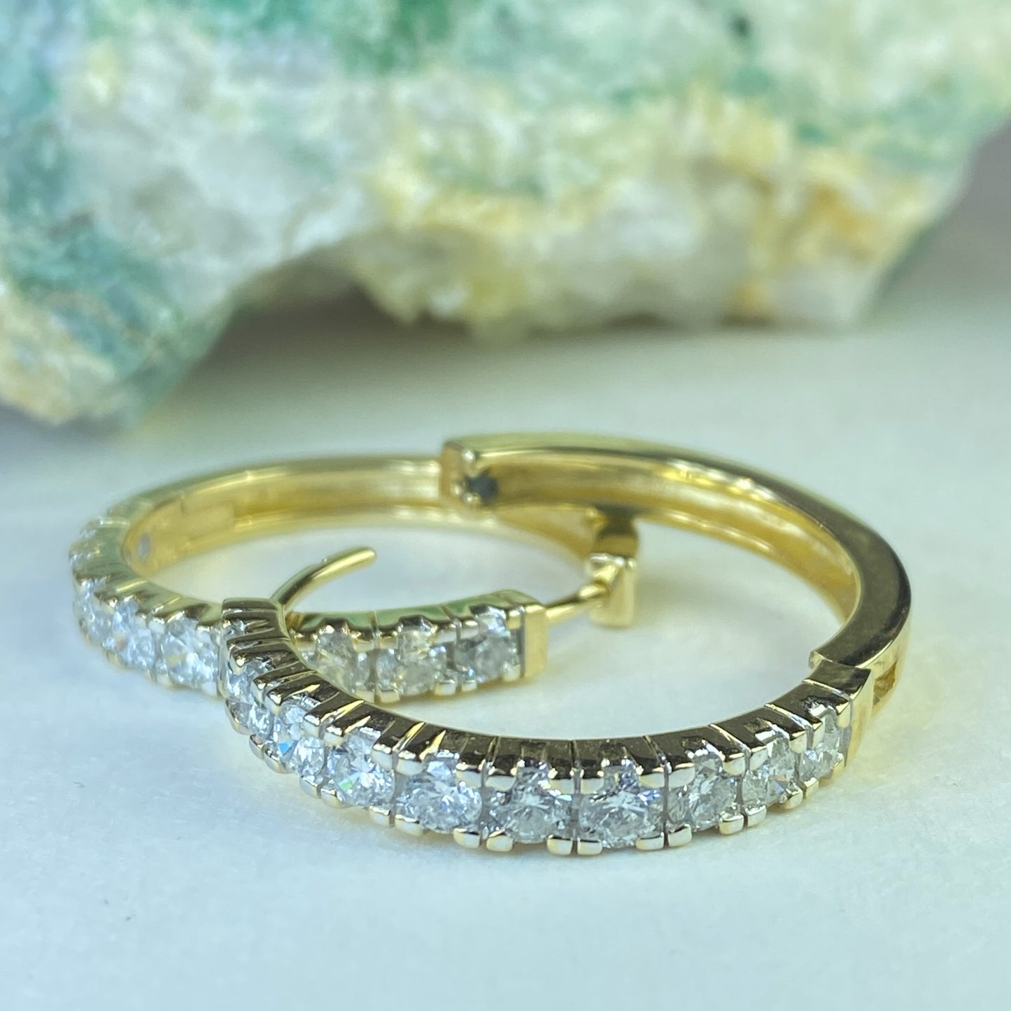 Diamond Hoop Earrings