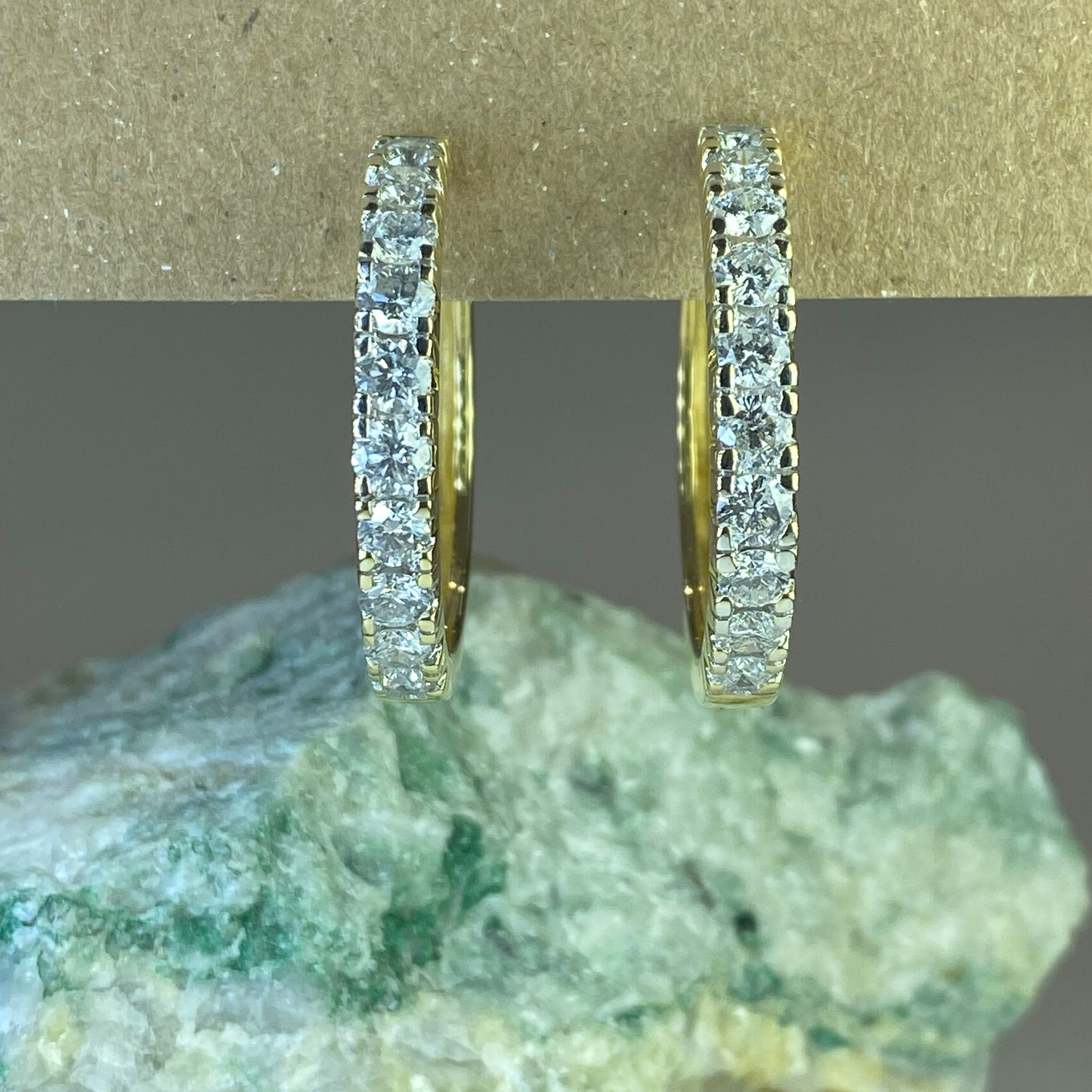 Diamond Hoop Earrings