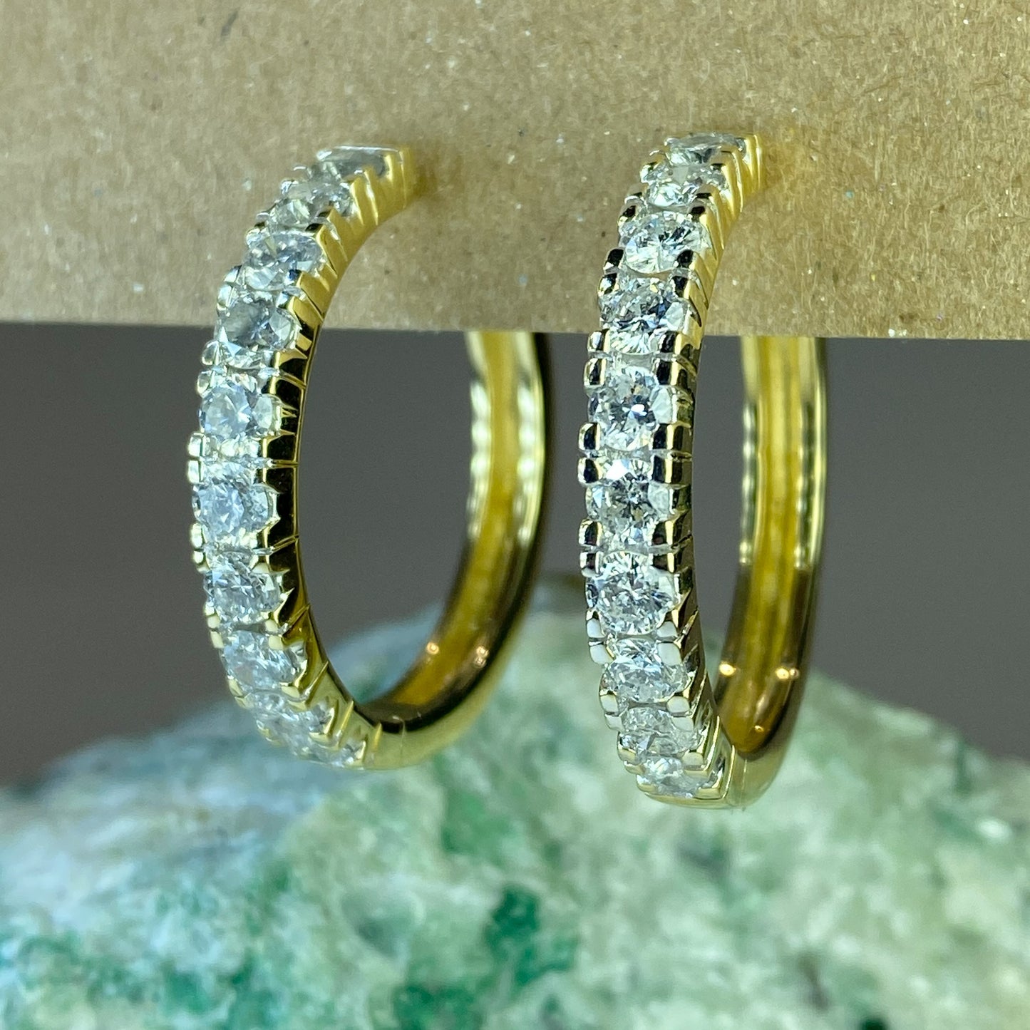 Diamond Hoop Earrings