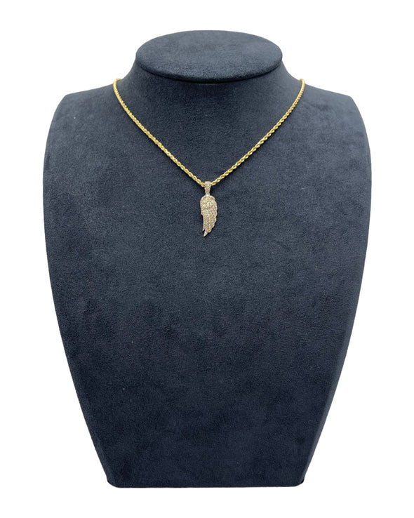 Diamond Angel Wing Pendant