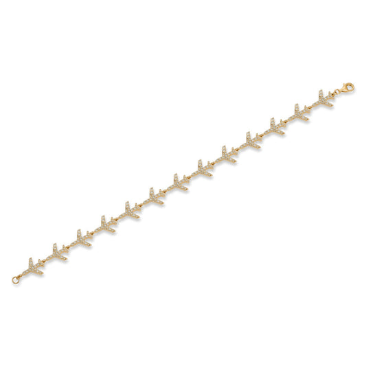 Airplane Tennis Bracelet