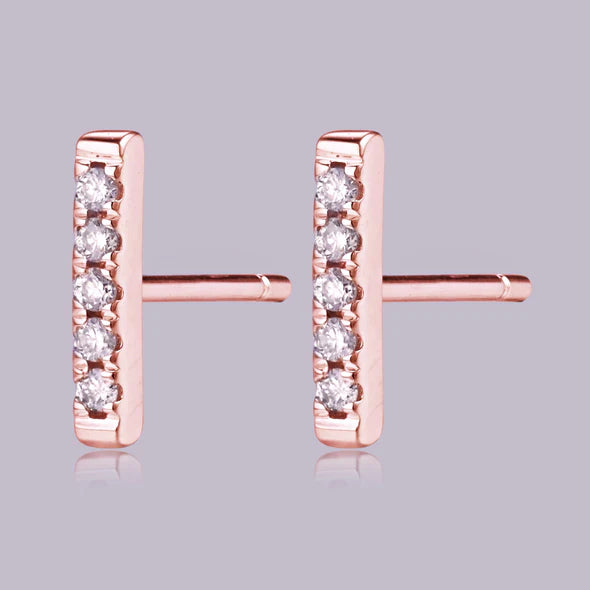 Diamond Bar Earring