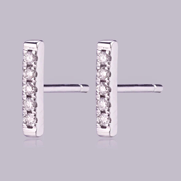 Diamond Bar Earring