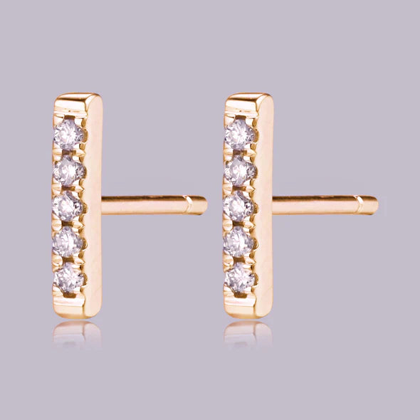 Diamond Bar Earring