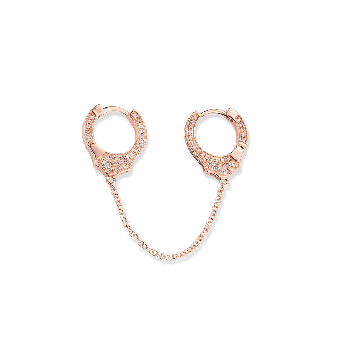 Diamond Handcuff Earrings