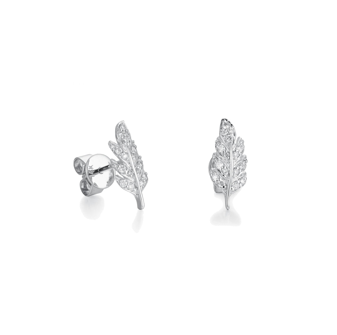 Diamond Leaf Earrings