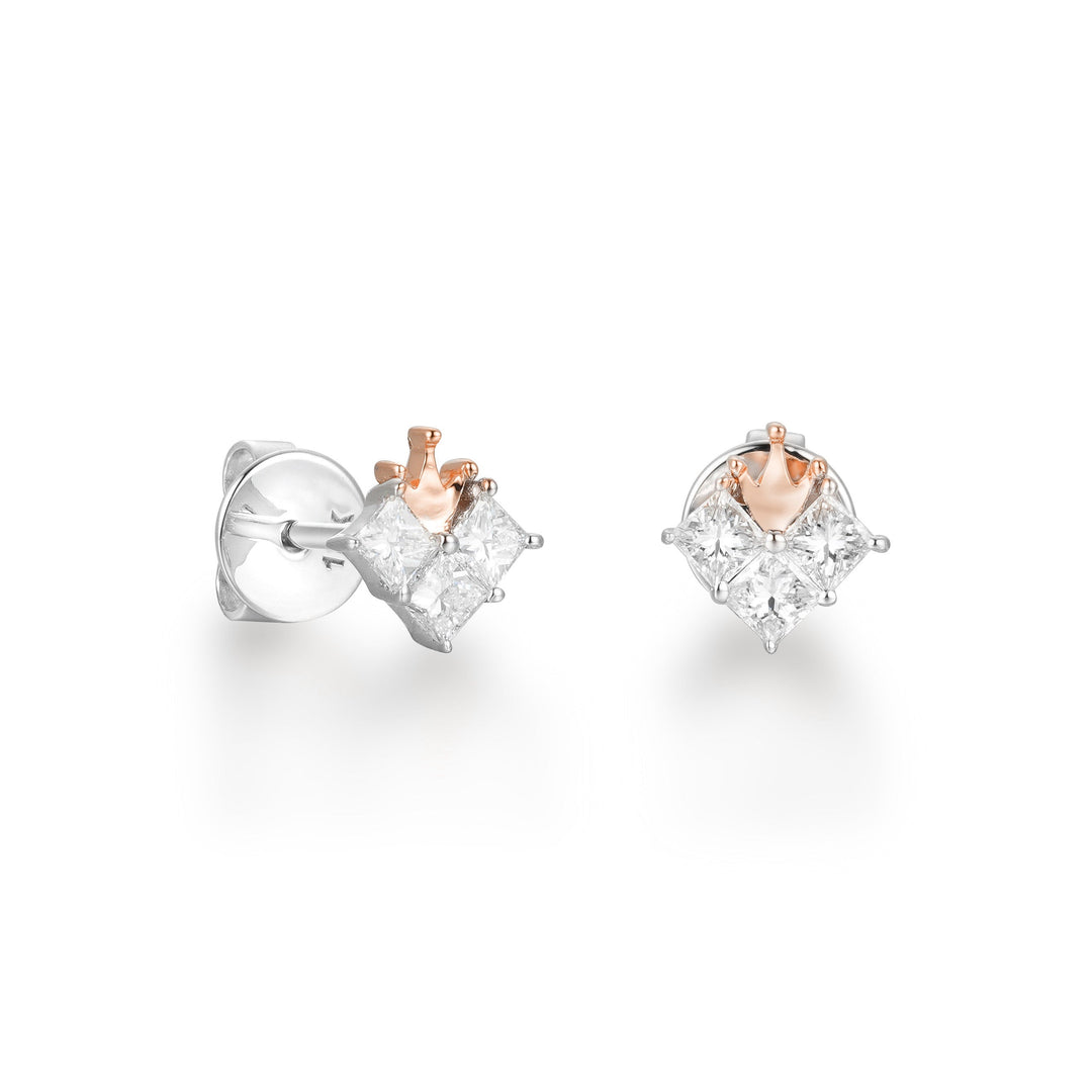 Crown Diamond Earrings