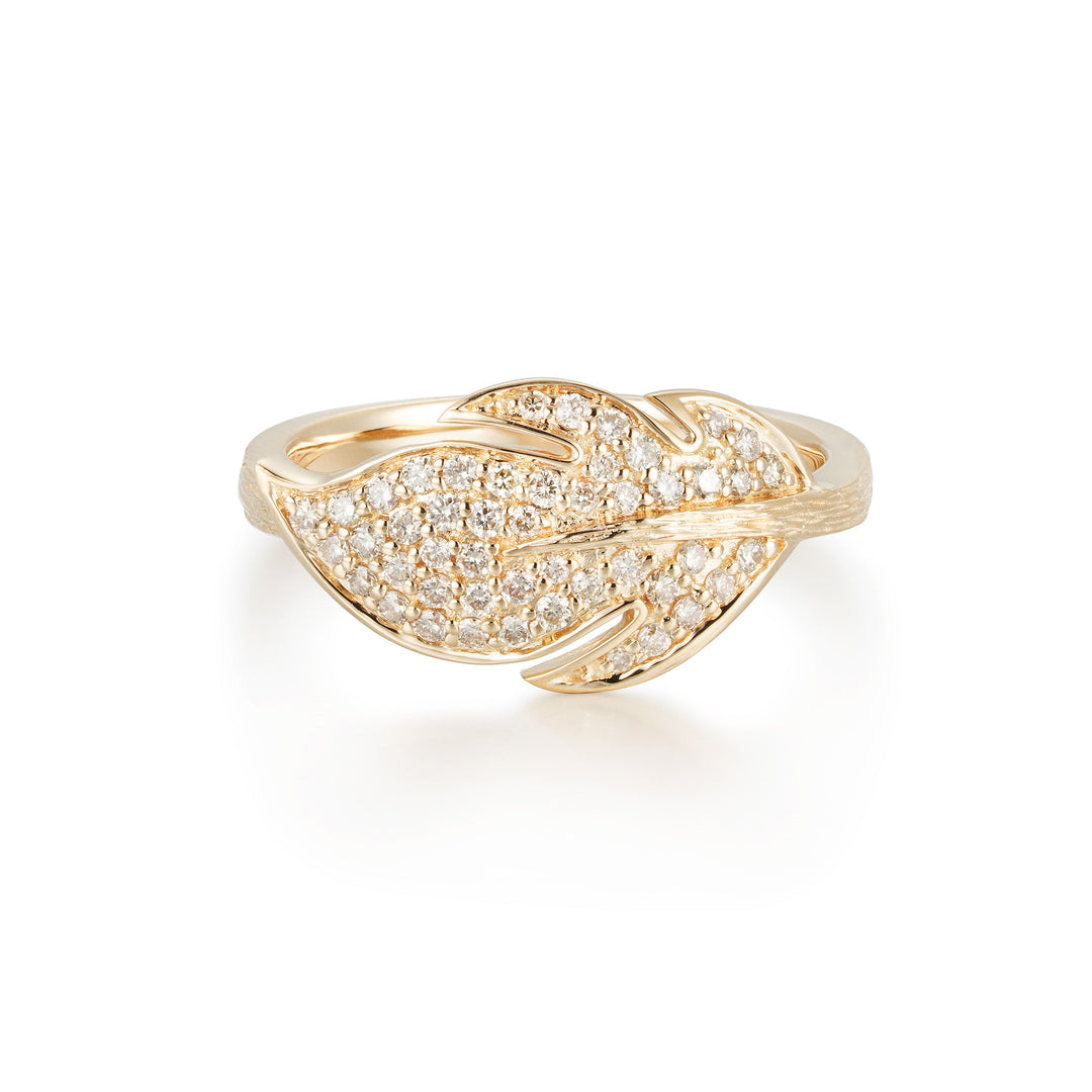 Diamond Leaf Ring