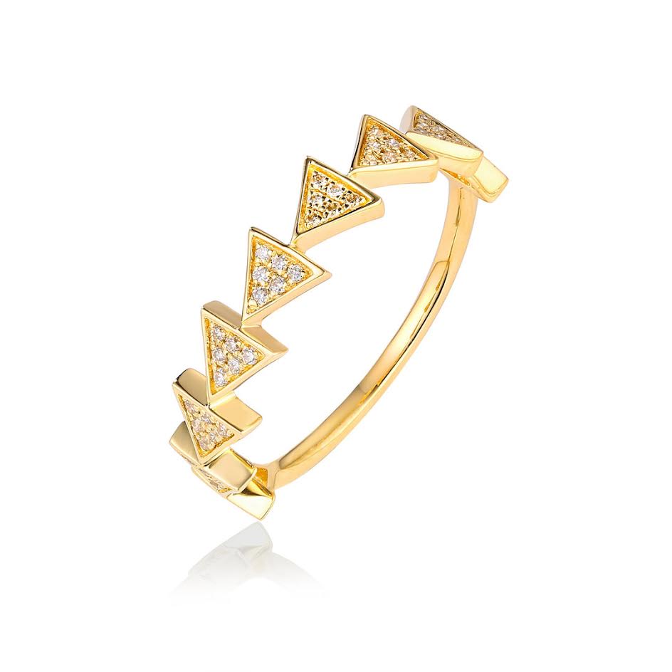 Triangle Diamond Ring
