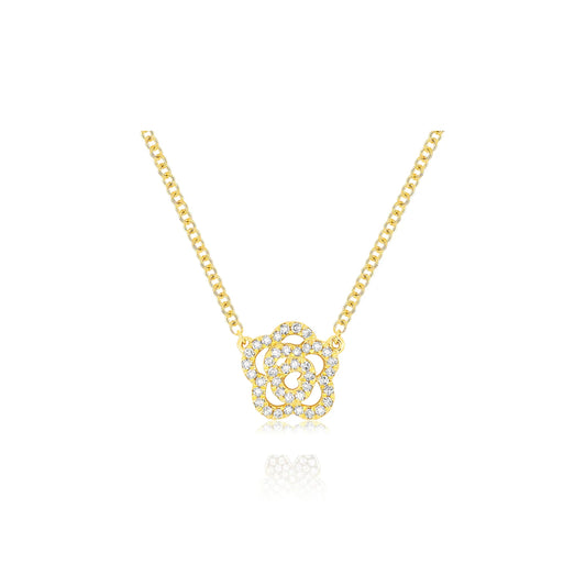 Diamond Rose Necklace