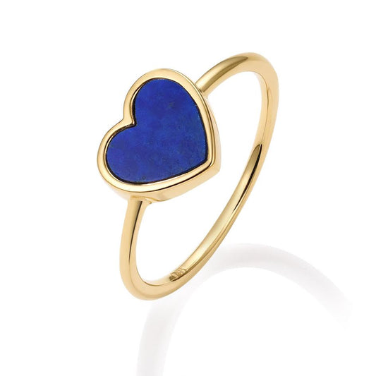 Blue Lapis Heart Ring